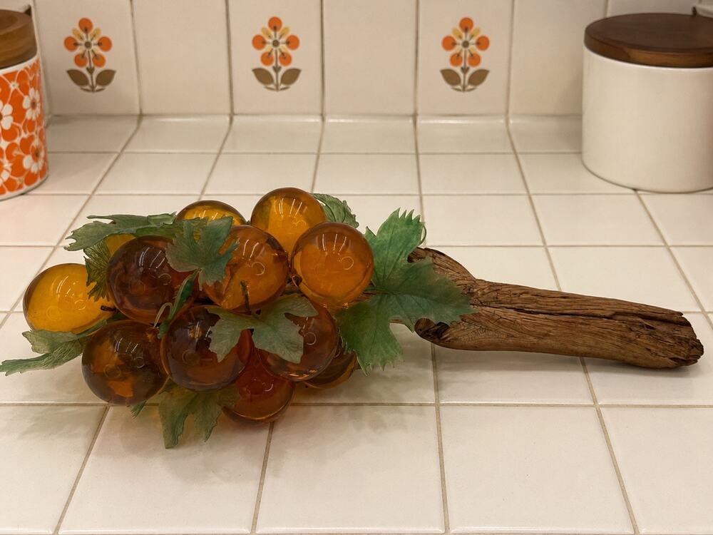 1960's Lucite Grapes on the Vine